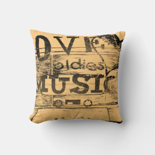 Vintage Love oldies music 2 Pillow