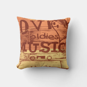 Vintage Love oldies music 3 Pillow