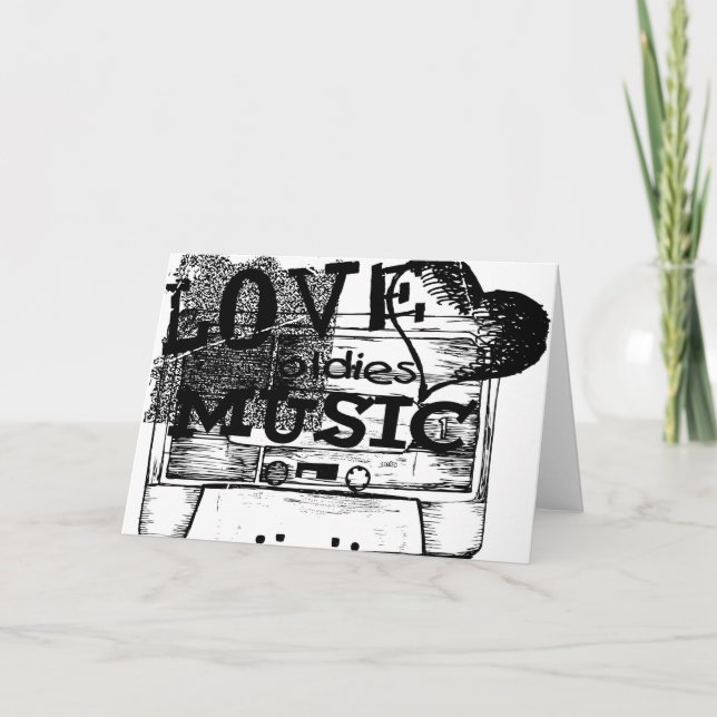 Vintage Love oldies music 6 Greeting cards (Front)