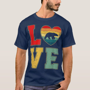 Vintage Love Polar Bear Retro 70s 80s Heart Farm A T-Shirt