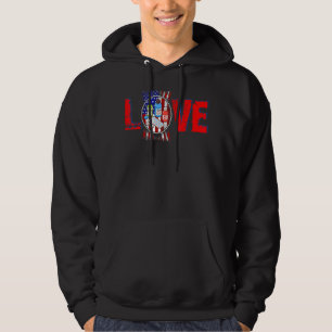 Vintage Love Proud American Flag Pharmacist 4th Of Hoodie