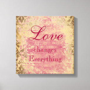 Vintage Love Quote Canvas Print