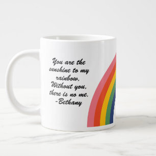 Vintage Love Rainbow Large Coffee Mug