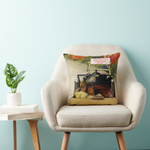 Vintage Love, Road Closed Proceed at Your Own Risk Cushion