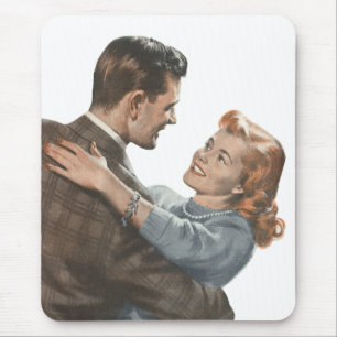Vintage Love Romance Newlyweds Shall We Dance? Mouse Mat