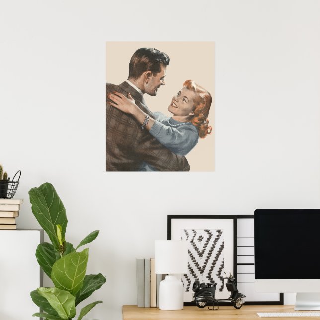 Vintage Love Romance Newlyweds Shall We Dance? Poster (Home Office)