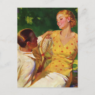 Vintage Love, Romance, Romantic, Save the Date Announcement Postcard