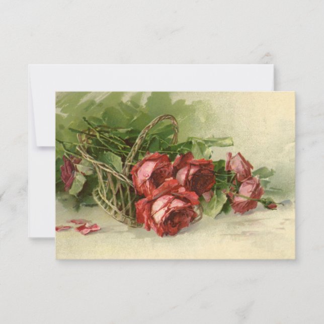 Vintage Love, Romance, Romantic, Save the Date Invitation (Front)