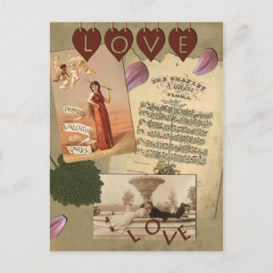 Vintage "Love" Scrapbook Postcard