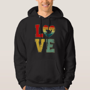 Vintage Love Snail Retro 70s 80s Heart Farm Animal Hoodie