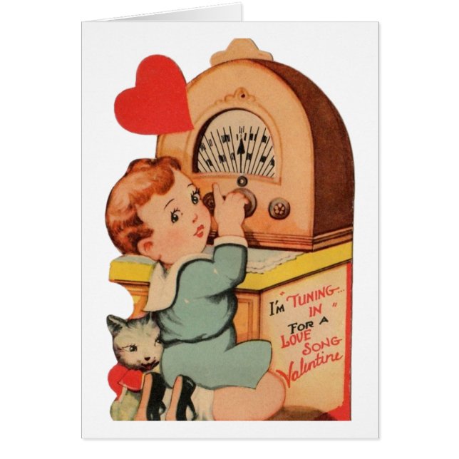 Vintage Love Song Valentine's Day Card (Front)