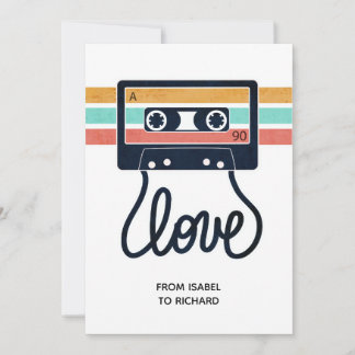 Vintage Love Songs Holiday Card