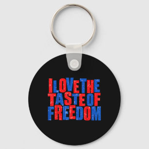 Vintage Love The Taste Of Dom Patriotic Typography Key Ring
