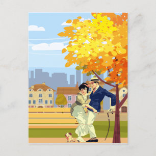 Vintage Love Tied In A Knot Postcard