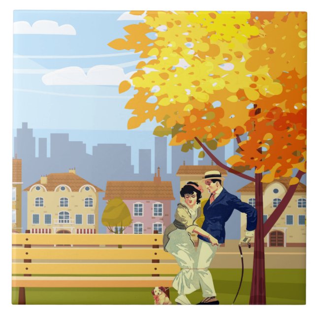 Vintage Love Tied In A Knot Tile (Front)