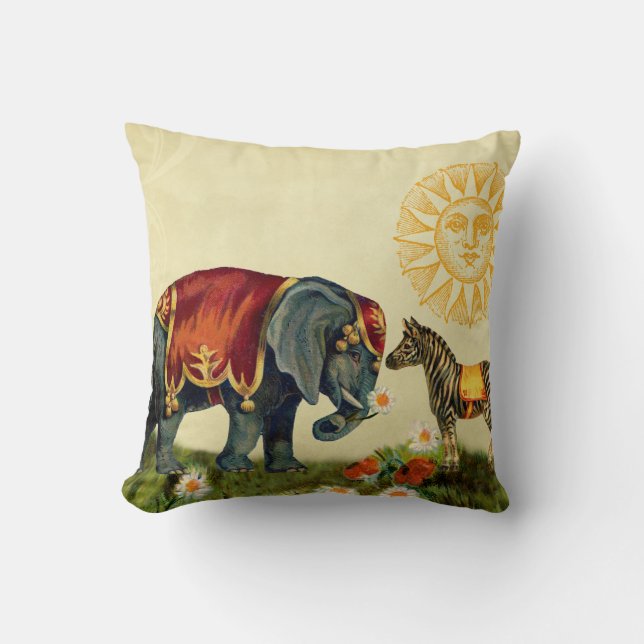 Vintage Love Valentine Collage Cushion (Front)