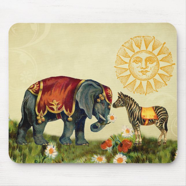 Vintage Love Valentine Collage Mouse Mat (Front)