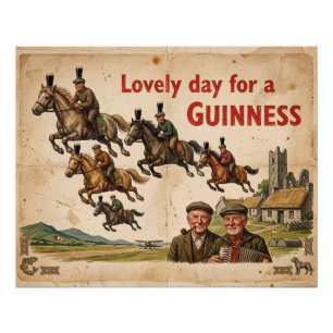 Vintage "Lovely Day for a Guinness" Premium Art Poster