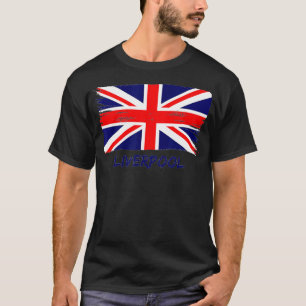 Vintage Lovers ENG Union Flag City Liverpool T-Shirt