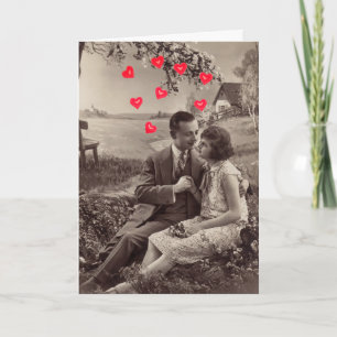 Vintage Lovers Valentine's Day Card