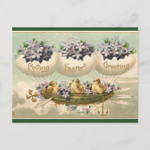 Vintage Loving Easter Greetings Postcard
