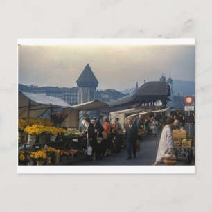 Vintage Lucerne Switzerland Postcard 1959