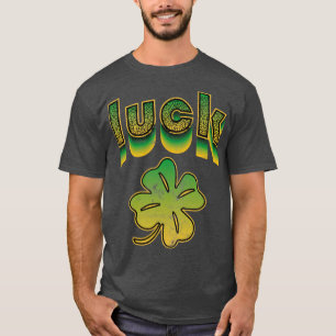 Vintage Luck Four Leaf Clover St Patrick T-Shirt