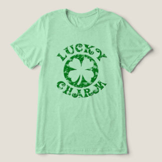 Vintage Lucky Charm Irish St. Patricks Day T-Shirt Tri-Blend Shirt