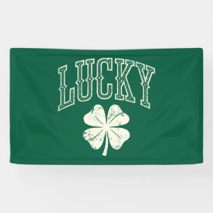 Vintage Lucky Clover St Patrick's Day  Banner