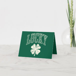 Vintage Lucky Clover St Patrick's Day  Card