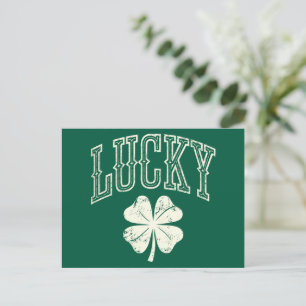 Vintage Lucky Clover St Patrick's Day  Postcard