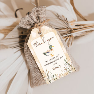 Vintage Lucky Duck Birthday Gift Tags