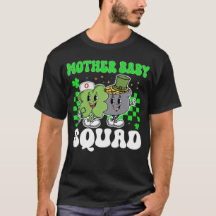 Vintage Lucky Mother Baby Squad St Patrick s Day T T-Shirt