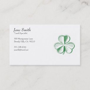 Vintage Lucky Shamrock Business Card