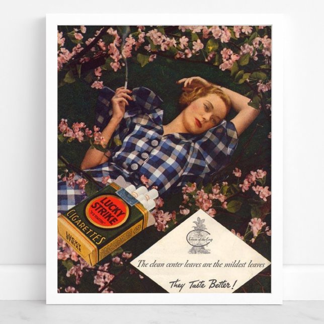 Vintage Lucky Strike Cigarettes Tobacco Poster (Creator Uploaded)