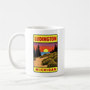Vintage Ludington Michigan Coffee Mug