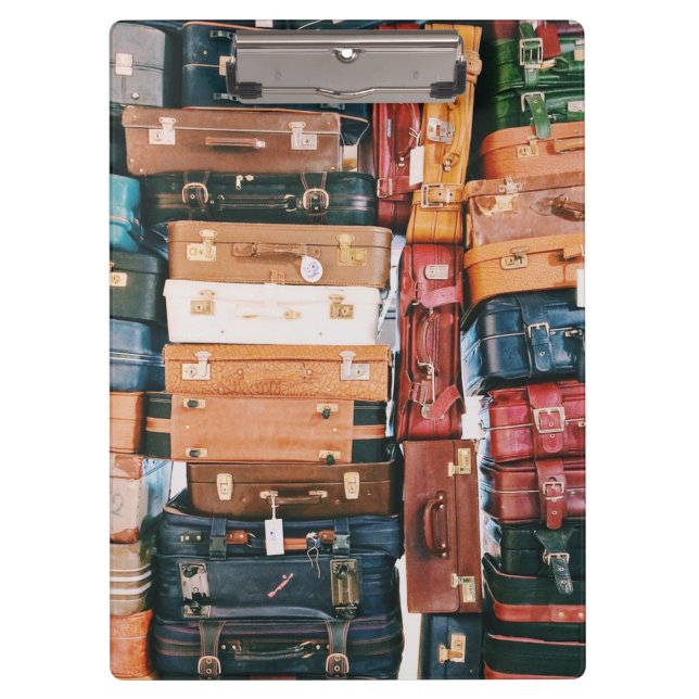 Vintage Luggage Baggage Clipboard (Front)