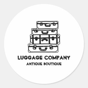 Vintage Luggages Classic Round Sticker