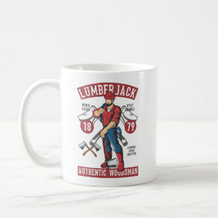 Vintage Lumberjack Logo Coffee Mug