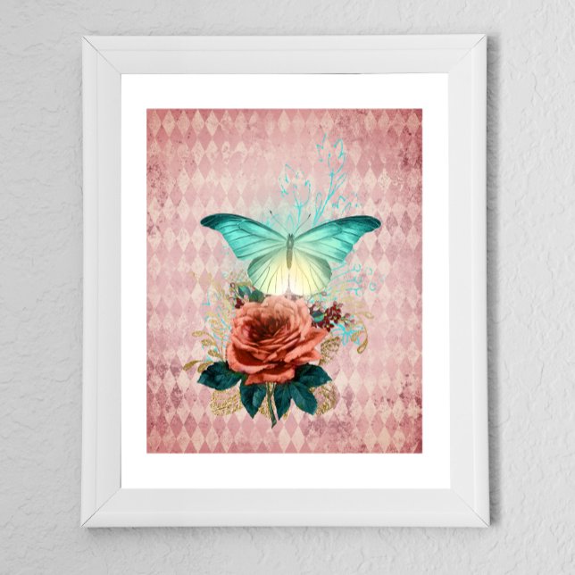 Vintage Luna Moth Bouquet   Poster (Creator Uploaded)