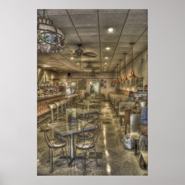 Vintage Luncheonette Poster (Front)