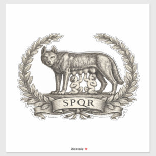 Vintage Lupa Capitolina Romulus Remus SPQR Emblem