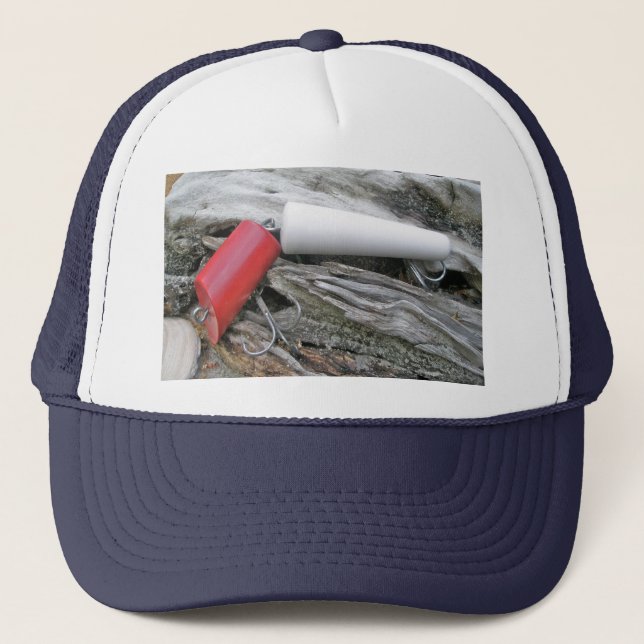 Vintage Lure Fishmaster Jerry's Jointed Items Trucker Hat (Front)