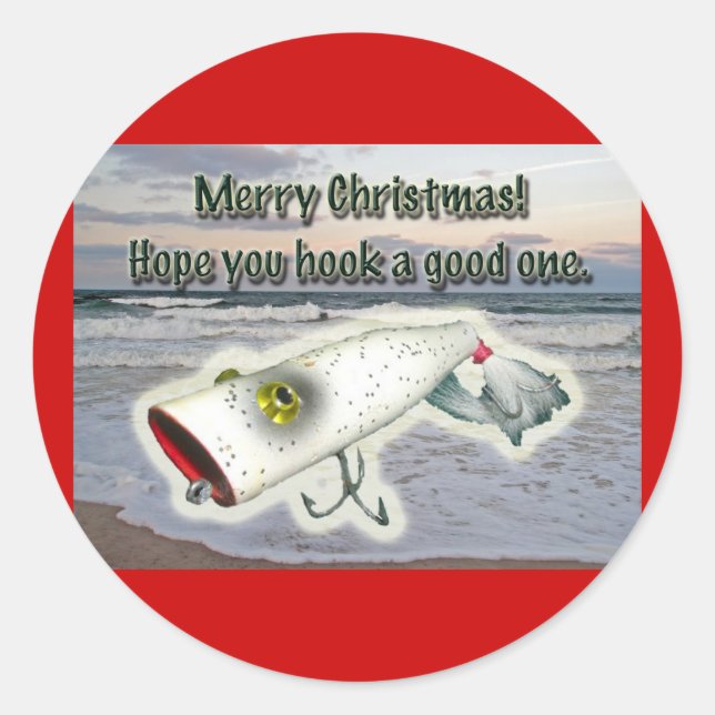 Vintage Lure Merry Christmas Stickers (Front)
