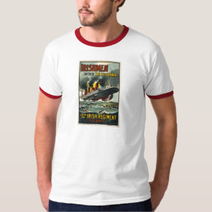 Vintage Lusitania Poster  (Irish Recruiting) T-Shirt