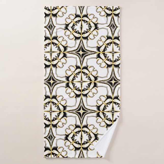 Vintage Luxe Tile Bath Towel Set (Bath Towel)
