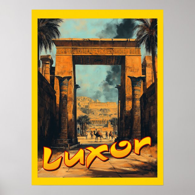 Vintage Luxor - Timeless Egyptian Elegance Poster (Front)
