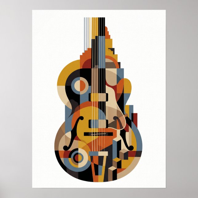 Vintage Luxury Art Deco Jazz Poster (Front)