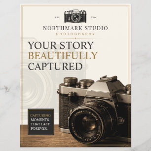 Vintage Luxury Camera Branding   Photographer Flyer