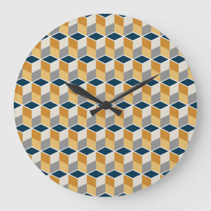 Vintage Luxury: Elegant Seamless Pattern. Large Clock